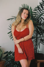 Lover Lace Dress - Cherry Red