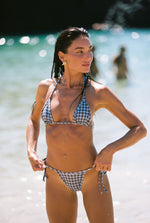 Lola Triangle Bikini Top - Gingham