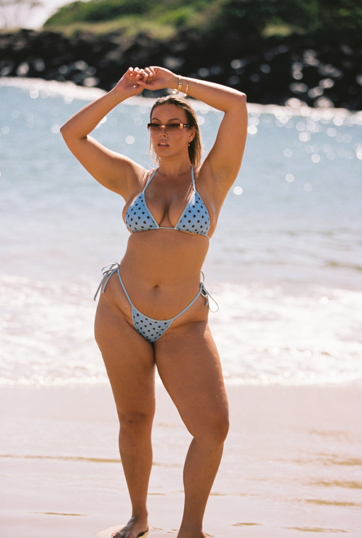 Lola Triangle Bikini Top - Polka Dot