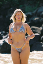 Lola Triangle Bikini Top - Gingham