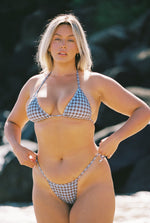 Lola Triangle Bikini Top - Gingham