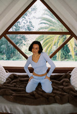Bare Cotton Long Sleeve Top - Sky