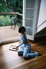 Bare Cotton Pants - Sky